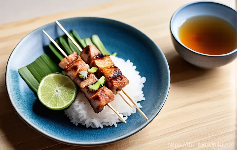 심혈관 건강을 위한 식단 팁 - **Prompt:** A visually rich and enticing close-up photograph of a traditional Thai heart-healthy mea...