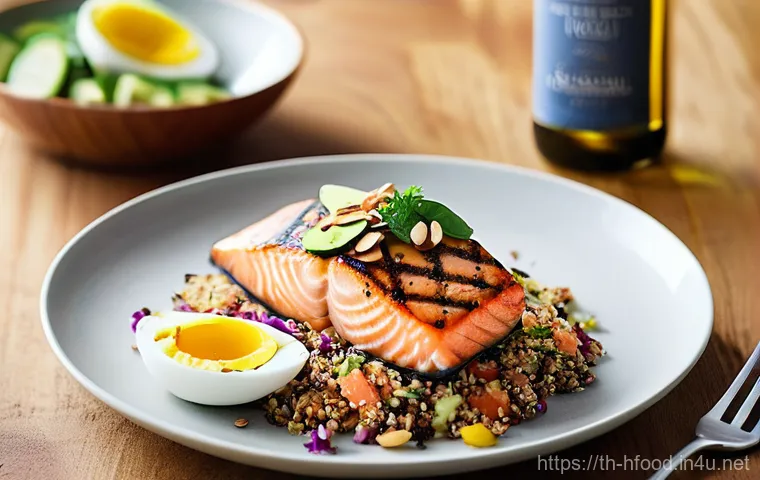 노화 방지에 좋은 식품 리스트 - **Prompt 1: Vibrant Fruit & Green Power for Youthful Skin**
    "A cheerful and healthy Thai woman i...