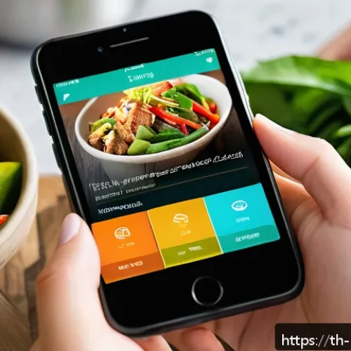 체중 감량을 위한 식단 플래너 추천 - A modern smartphone app interface displaying a personalized Thai meal planning screen, showing color...